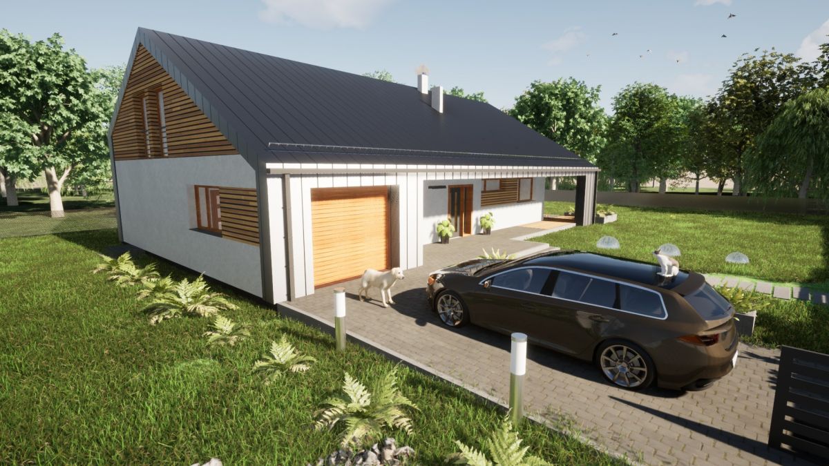 Pod lasem działka z rozpoczętą budową domu