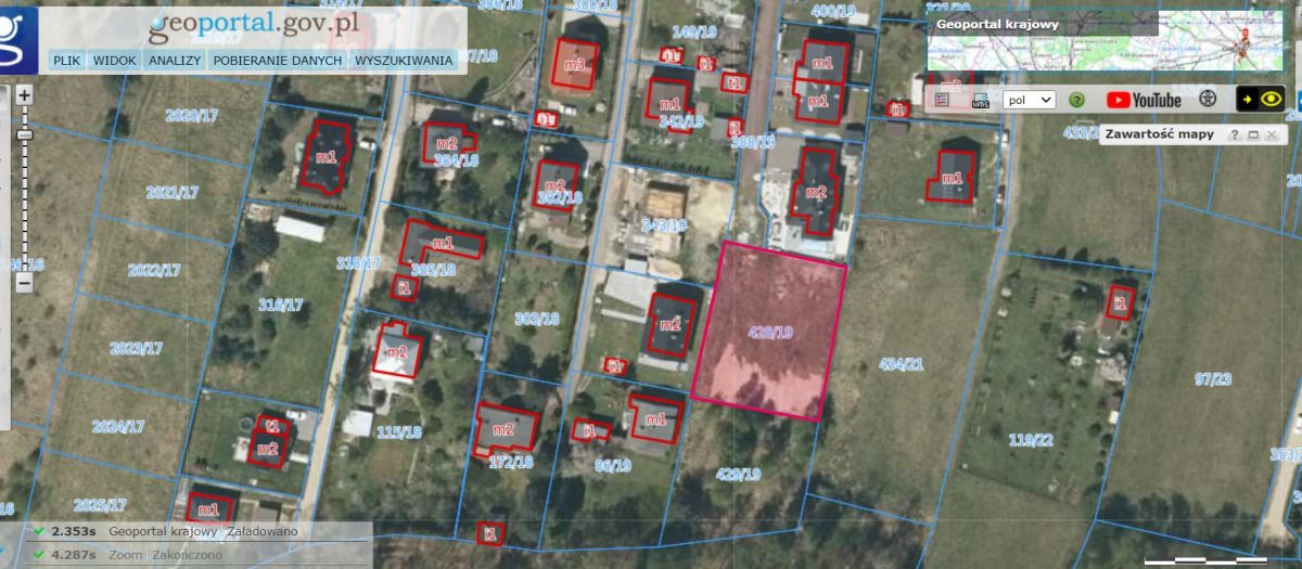 Pod lasem działka z rozpoczętą budową domu